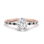 Load image into Gallery viewer, three-fourth-under-halo-oval-shaped-engagement-ring-with-black-diamond-in-FD9168OVRGBLACKANGLE3-NL-RG
