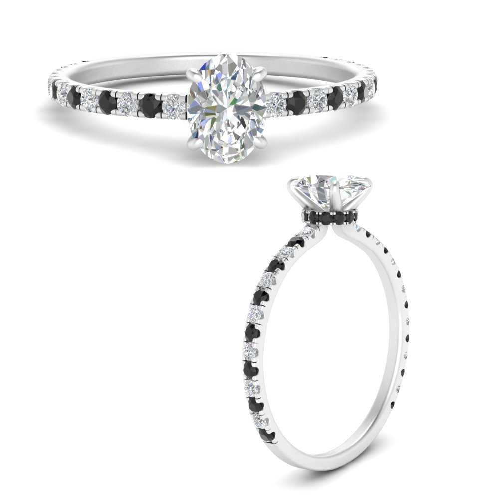 three-fourth-under-halo-oval-shaped-engagement-ring-with-black-diamond-in-FD9168OVRGBLACKANGLE3-NL-WG