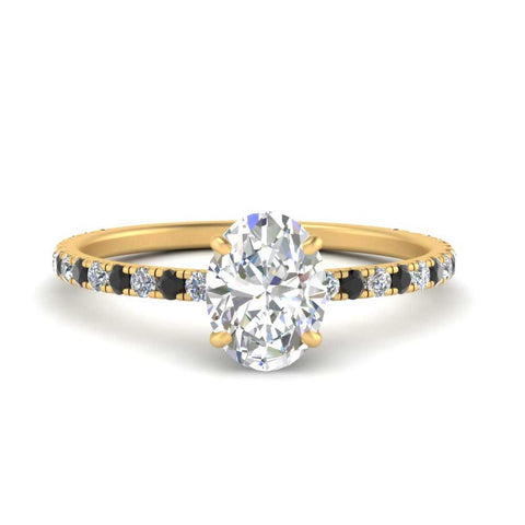 three-fourth-under-halo-oval-shaped-engagement-ring-with-black-diamond-in-FD9168OVRGBLACKANGLE3-NL-YG