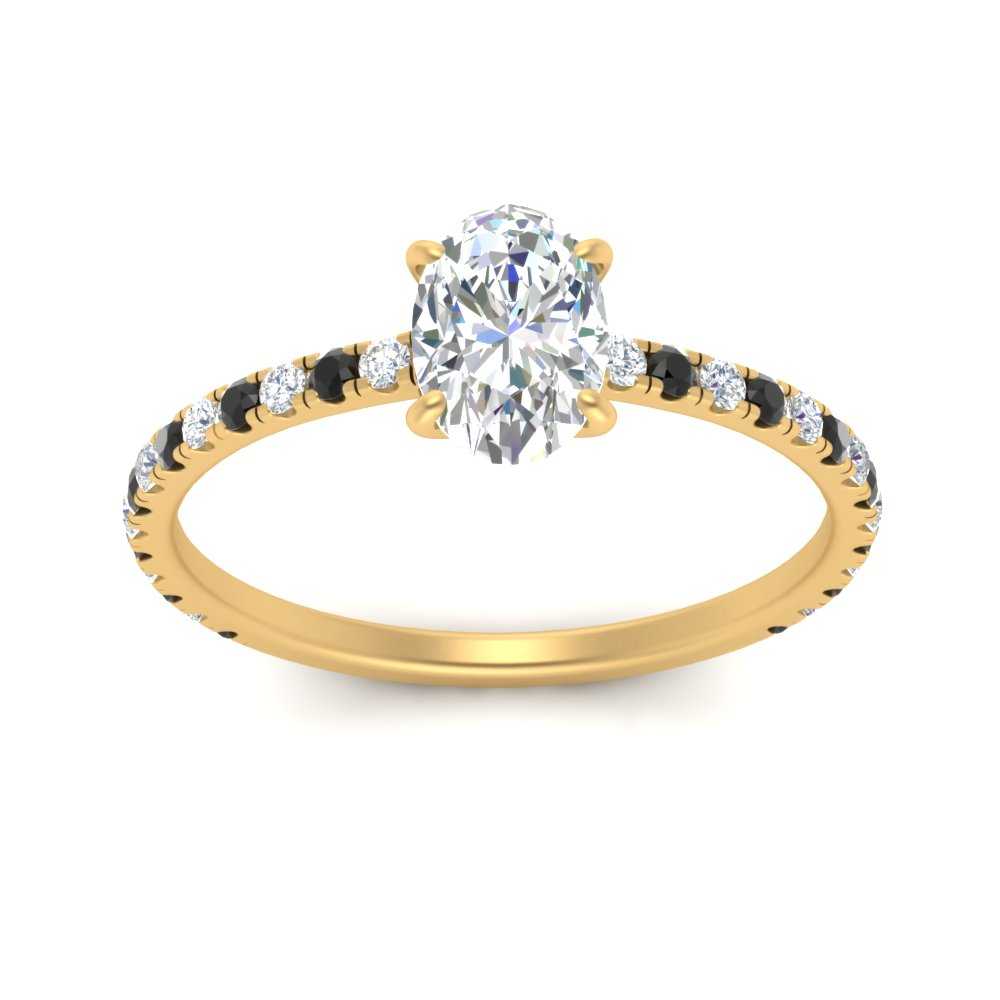 three-fourth-under-halo-oval-shaped-engagement-ring-with-black-diamond-in-FD9168OVRGBLACKANGLE3-NL-YG