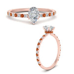 Load image into Gallery viewer, three-fourth-under-halo-pear-shaped-diamond-engagement-ring-with-orange-sapphire-in-FD9168PERGSAORANGLE3-NL-RG
