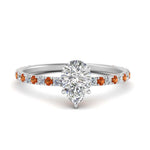 Load image into Gallery viewer, three-fourth-under-halo-pear-shaped-diamond-engagement-ring-with-orange-sapphire-in-FD9168PERGSAORANGLE3-NL-WG

