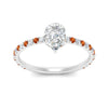 Load image into Gallery viewer, three-fourth-under-halo-pear-shaped-diamond-engagement-ring-with-orange-sapphire-in-FD9168PERGSAORANGLE3-NL-WG