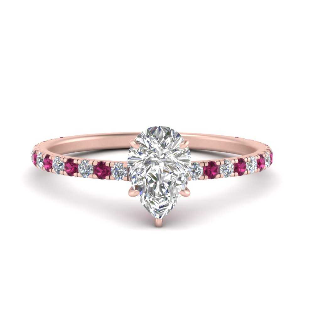 three-fourth-under-halo-pear-shaped-diamond-engagement-ring-with-pink-sapphire-in-FD9168PERGSADRPIANGLE3-NL-RG