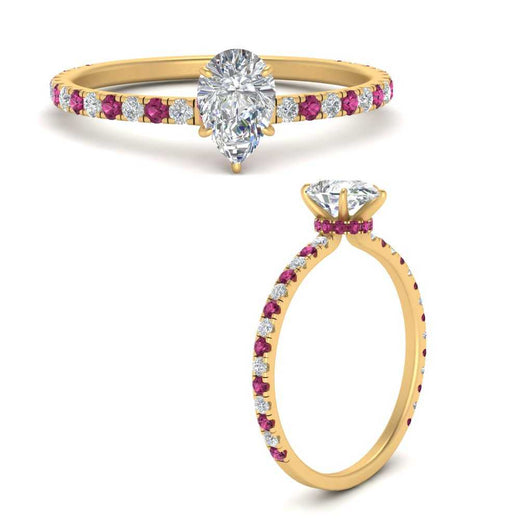three-fourth-under-halo-pear-shaped-diamond-engagement-ring-with-pink-sapphire-in-FD9168PERGSADRPIANGLE3-NL-YG