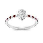 Load image into Gallery viewer, three-fourth-under-halo-pear-shaped-diamond-engagement-ring-with-ruby-in-FD9168PERGRUDRANGLE3-NL-WG