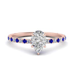 Load image into Gallery viewer, three-fourth-under-halo-pear-shaped-diamond-engagement-ring-with-sapphire-in-FD9168PERGSABLANGLE3-NL-RG