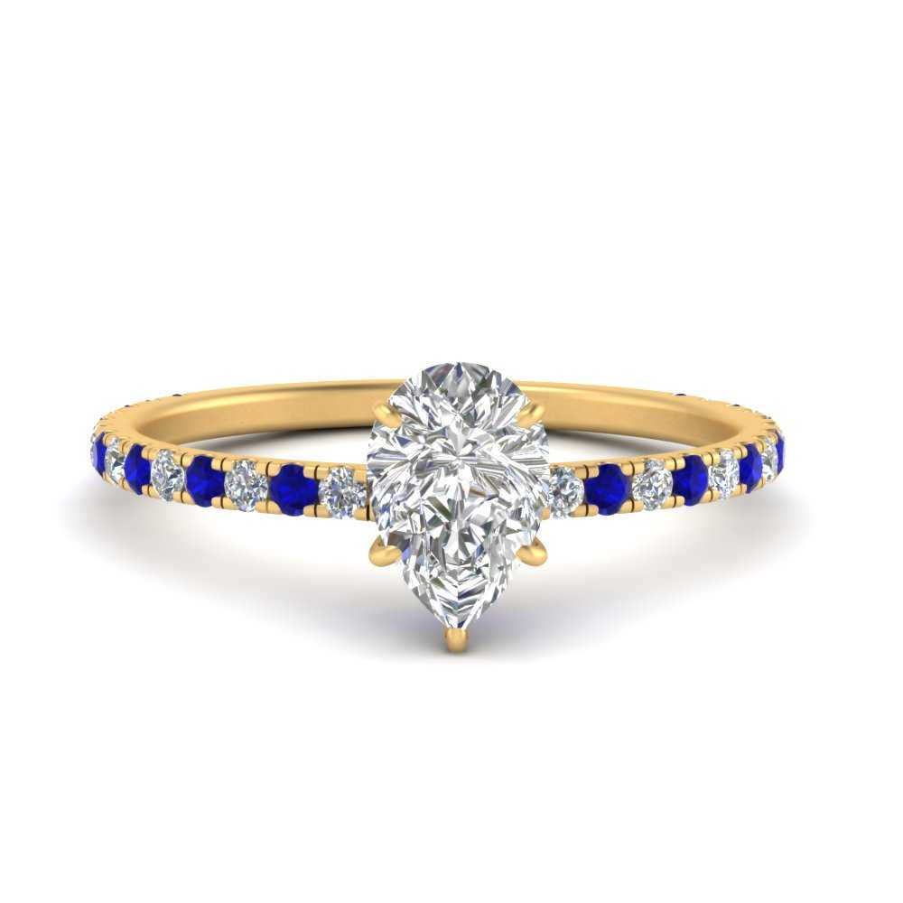 three-fourth-under-halo-pear-shaped-diamond-engagement-ring-with-sapphire-in-FD9168PERGSABLANGLE3-NL-YG