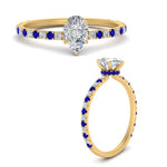Load image into Gallery viewer, three-fourth-under-halo-pear-shaped-diamond-engagement-ring-with-sapphire-in-FD9168PERGSABLANGLE3-NL-YG