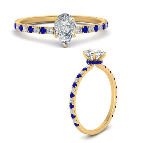 three-fourth-under-halo-pear-shaped-diamond-engagement-ring-with-sapphire-in-FD9168PERGSABLANGLE3-NL-YG