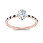 Load image into Gallery viewer, three-fourth-under-halo-pear-shaped-engagement-ring-with-black-diamond-in-FD9168PERGBLACKANGLE3-NL-RG