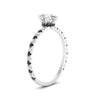 Load image into Gallery viewer, three-fourth-under-halo-pear-shaped-engagement-ring-with-black-diamond-in-FD9168PERGBLACKANGLE3-NL-WG