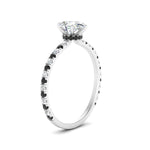 Load image into Gallery viewer, three-fourth-under-halo-pear-shaped-engagement-ring-with-black-diamond-in-FD9168PERGBLACKANGLE3-NL-WG

