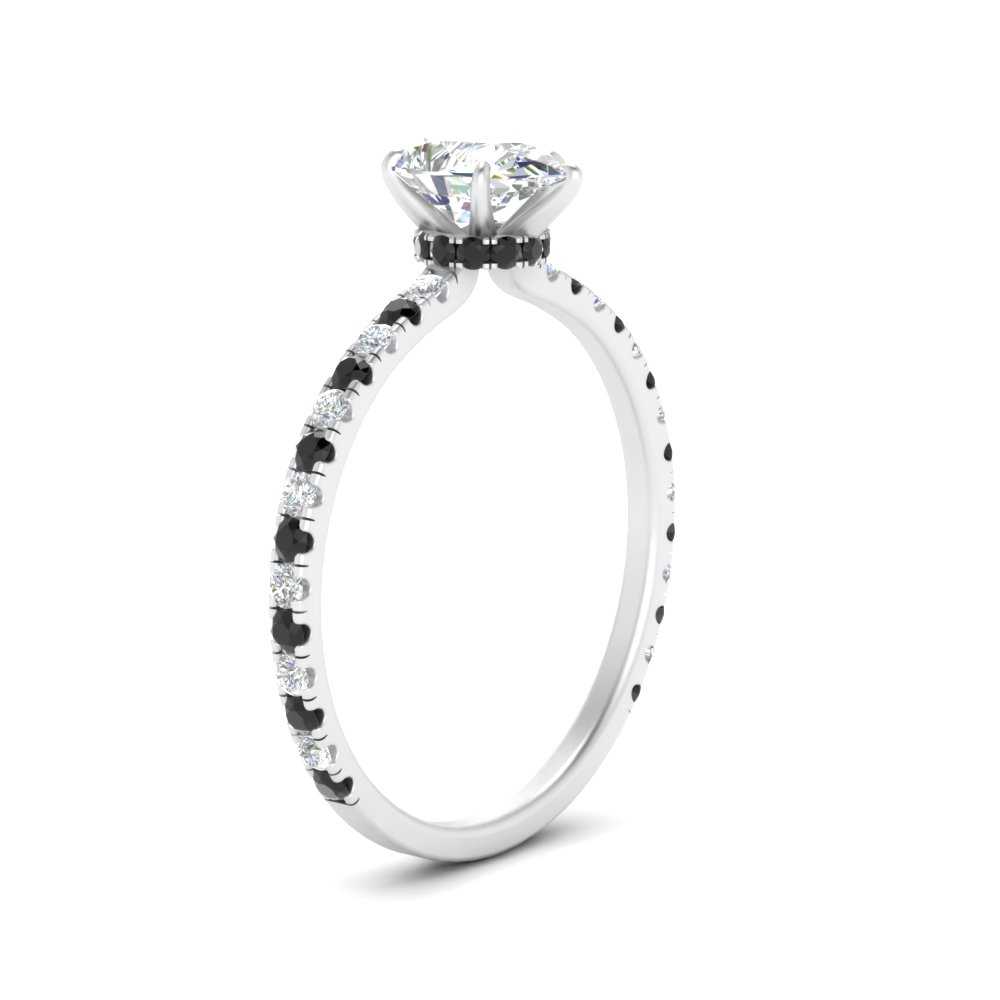 three-fourth-under-halo-pear-shaped-engagement-ring-with-black-diamond-in-FD9168PERGBLACKANGLE3-NL-WG