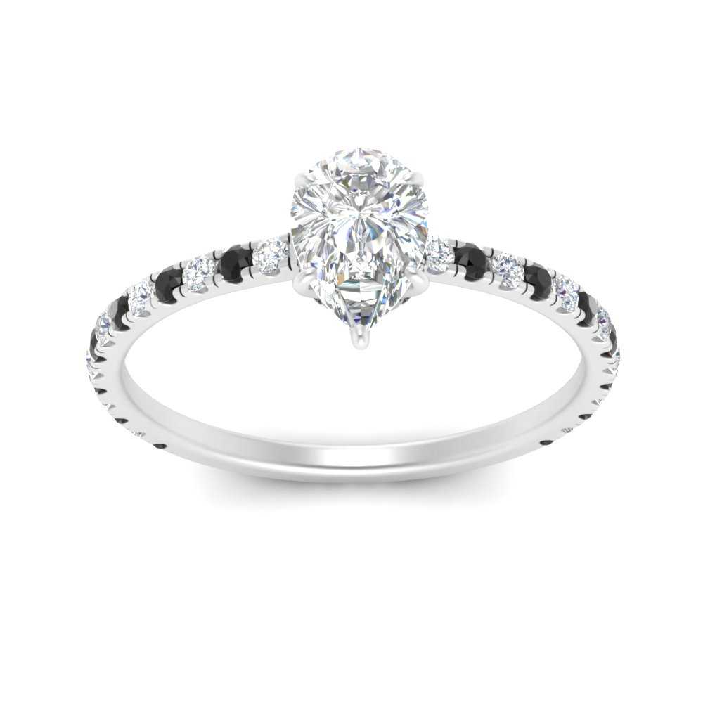 three-fourth-under-halo-pear-shaped-engagement-ring-with-black-diamond-in-FD9168PERGBLACKANGLE3-NL-WG