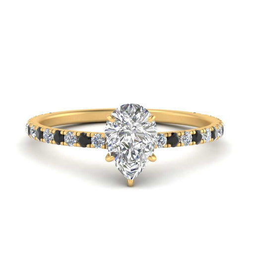 three-fourth-under-halo-pear-shaped-engagement-ring-with-black-diamond-in-FD9168PERGBLACKANGLE3-NL-YG