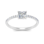 Load image into Gallery viewer, three-fourth-under-halo-princess-cut-diamond-engagement-ring-in-FD9168PRRANGLE3-NL-WG
