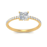 Load image into Gallery viewer, three-fourth-under-halo-princess-cut-diamond-engagement-ring-in-FD9168PRRANGLE3-NL-YG
