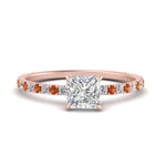 Load image into Gallery viewer, three-fourth-under-halo-princess-cut-diamond-engagement-ring-with-orange-sapphire-in-FD9168PRRGSAORANGLE3-NL-RG
