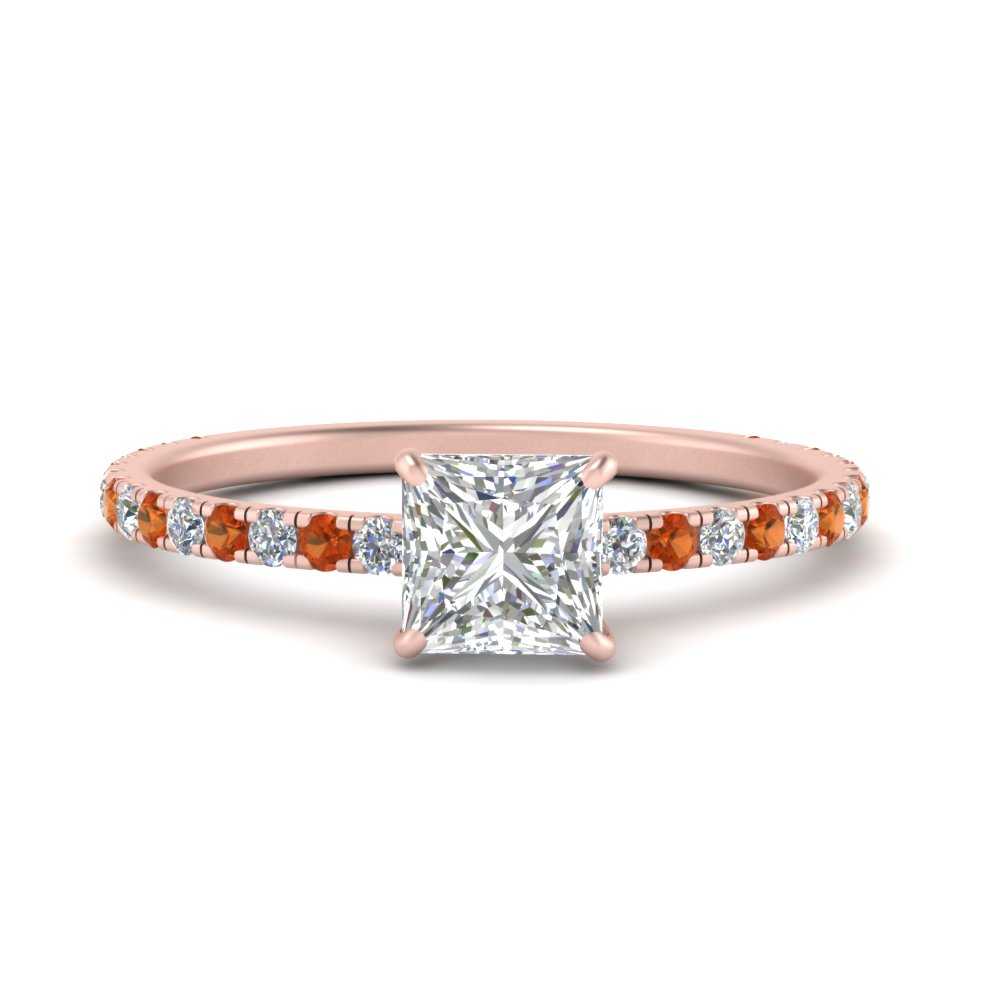 three-fourth-under-halo-princess-cut-diamond-engagement-ring-with-orange-sapphire-in-FD9168PRRGSAORANGLE3-NL-RG