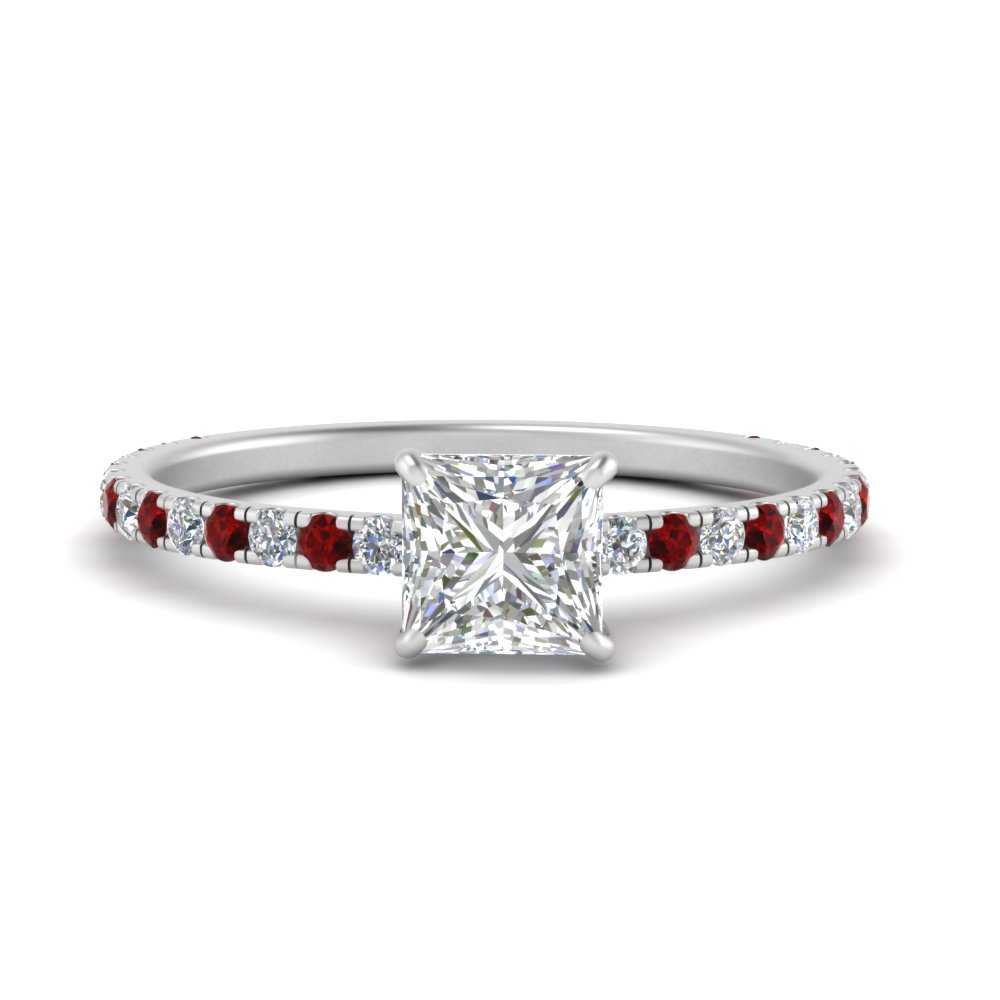 three-fourth-under-halo-princess-cut-diamond-engagement-ring-with-ruby-in-FD9168PRRGRUDRANGLE3-NL-WG