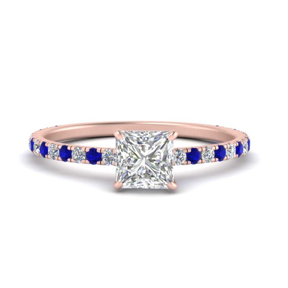 three-fourth-under-halo-princess-cut-diamond-engagement-ring-with-sapphire-in-FD9168PRRGSABLANGLE3-NL-RG