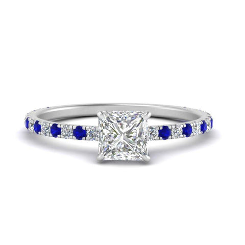 three-fourth-under-halo-princess-cut-diamond-engagement-ring-with-sapphire-in-FD9168PRRGSABLANGLE3-NL-WG