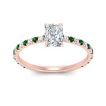 Load image into Gallery viewer, three-fourth-under-halo-radiant-cut-diamond-engagement-ring-with-emerald-in-FD9168RARGEMGRANGLE3-NL-RG
