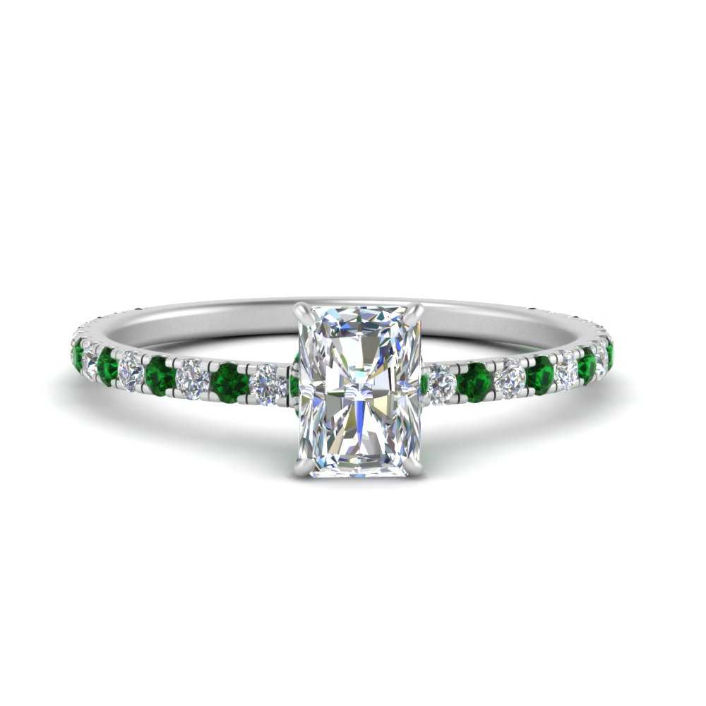 three-fourth-under-halo-radiant-cut-diamond-engagement-ring-with-emerald-in-FD9168RARGEMGRANGLE3-NL-WG