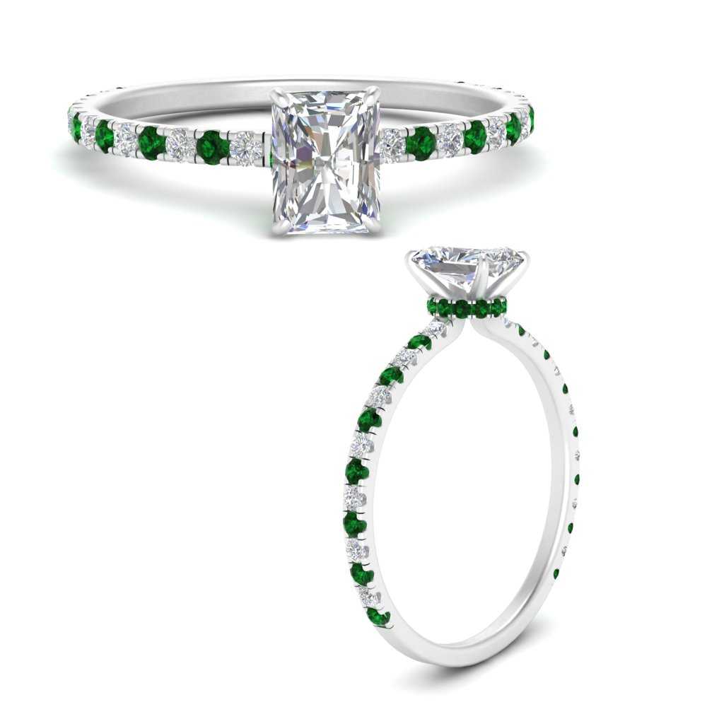 three-fourth-under-halo-radiant-cut-diamond-engagement-ring-with-emerald-in-FD9168RARGEMGRANGLE3-NL-WG