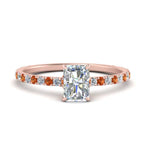 Load image into Gallery viewer, three-fourth-under-halo-radiant-cut-diamond-engagement-ring-with-orange-sapphire-in-FD9168RARGSAORANGLE3-NL-RG
