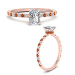 Load image into Gallery viewer, three-fourth-under-halo-radiant-cut-diamond-engagement-ring-with-orange-sapphire-in-FD9168RARGSAORANGLE3-NL-RG
