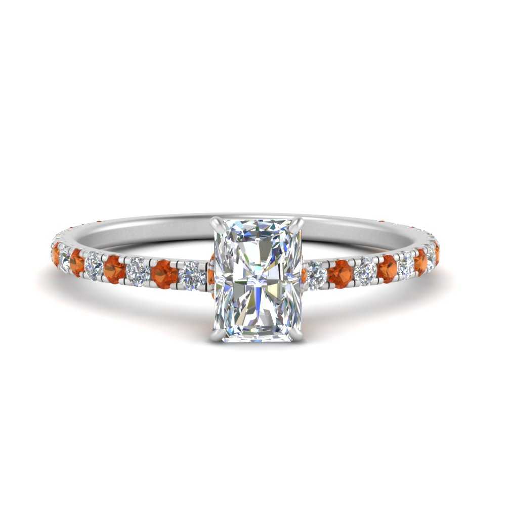 three-fourth-under-halo-radiant-cut-diamond-engagement-ring-with-orange-sapphire-in-FD9168RARGSAORANGLE3-NL-WG