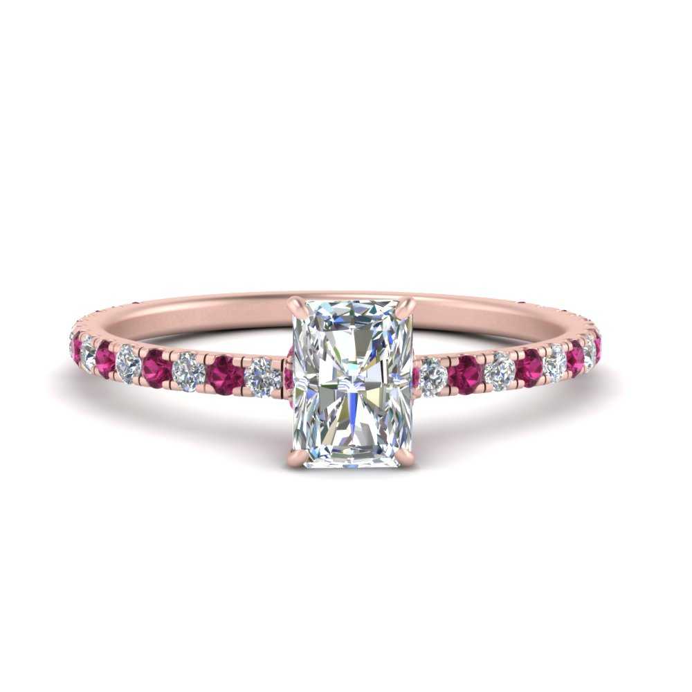 three-fourth-under-halo-radiant-cut-diamond-engagement-ring-with-pink-sapphire-in-FD9168RARGSADRPIANGLE3-NL-RG