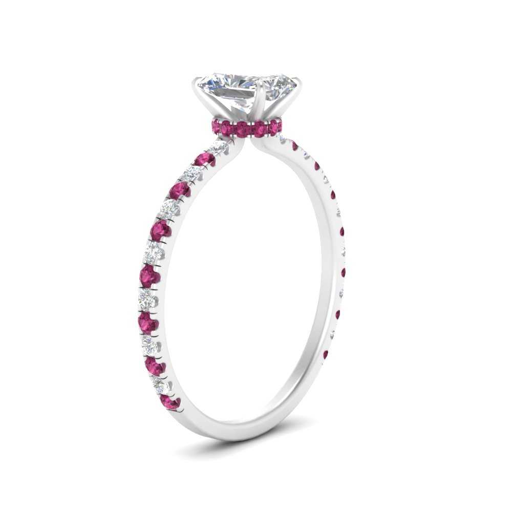 three-fourth-under-halo-radiant-cut-diamond-engagement-ring-with-pink-sapphire-in-FD9168RARGSADRPIANGLE3-NL-WG