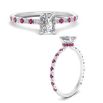 Load image into Gallery viewer, three-fourth-under-halo-radiant-cut-diamond-engagement-ring-with-pink-sapphire-in-FD9168RARGSADRPIANGLE3-NL-WG
