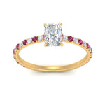 Load image into Gallery viewer, three-fourth-under-halo-radiant-cut-diamond-engagement-ring-with-pink-sapphire-in-FD9168RARGSADRPIANGLE3-NL-YG
