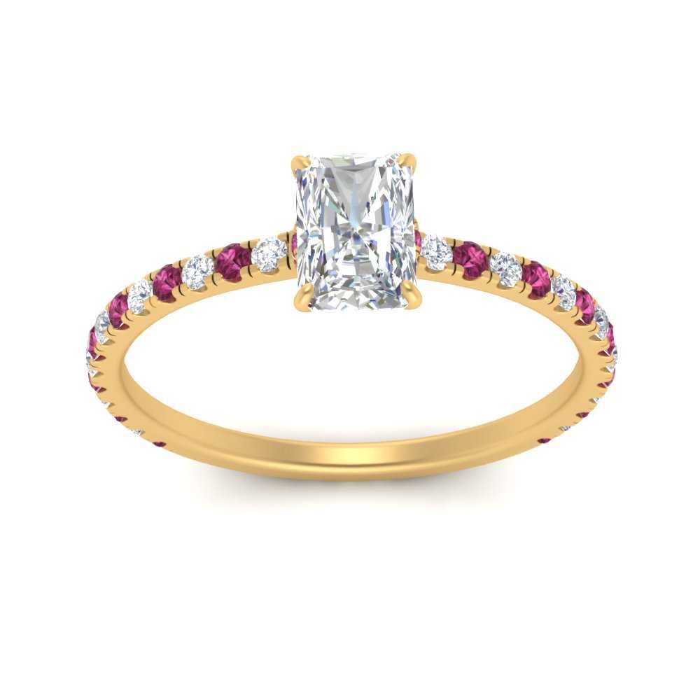 three-fourth-under-halo-radiant-cut-diamond-engagement-ring-with-pink-sapphire-in-FD9168RARGSADRPIANGLE3-NL-YG