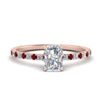 Load image into Gallery viewer, three-fourth-under-halo-radiant-cut-diamond-engagement-ring-with-ruby-in-FD9168RARGRUDRANGLE3-NL-RG
