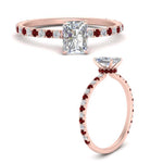 Load image into Gallery viewer, three-fourth-under-halo-radiant-cut-diamond-engagement-ring-with-ruby-in-FD9168RARGRUDRANGLE3-NL-RG
