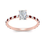 Load image into Gallery viewer, three-fourth-under-halo-radiant-cut-diamond-engagement-ring-with-ruby-in-FD9168RARGRUDRANGLE3-NL-RG
