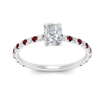 Load image into Gallery viewer, three-fourth-under-halo-radiant-cut-diamond-engagement-ring-with-ruby-in-FD9168RARGRUDRANGLE3-NL-WG
