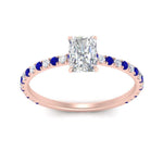 Load image into Gallery viewer, three-fourth-under-halo-radiant-cut-diamond-engagement-ring-with-sapphire-in-FD9168RARGSABLANGLE3-NL-RG
