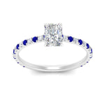 Load image into Gallery viewer, three-fourth-under-halo-radiant-cut-diamond-engagement-ring-with-sapphire-in-FD9168RARGSABLANGLE3-NL-WG
