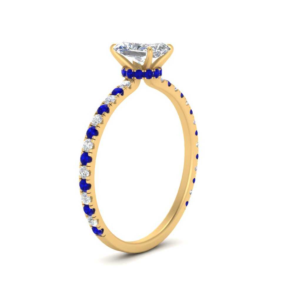 three-fourth-under-halo-radiant-cut-diamond-engagement-ring-with-sapphire-in-FD9168RARGSABLANGLE3-NL-YG