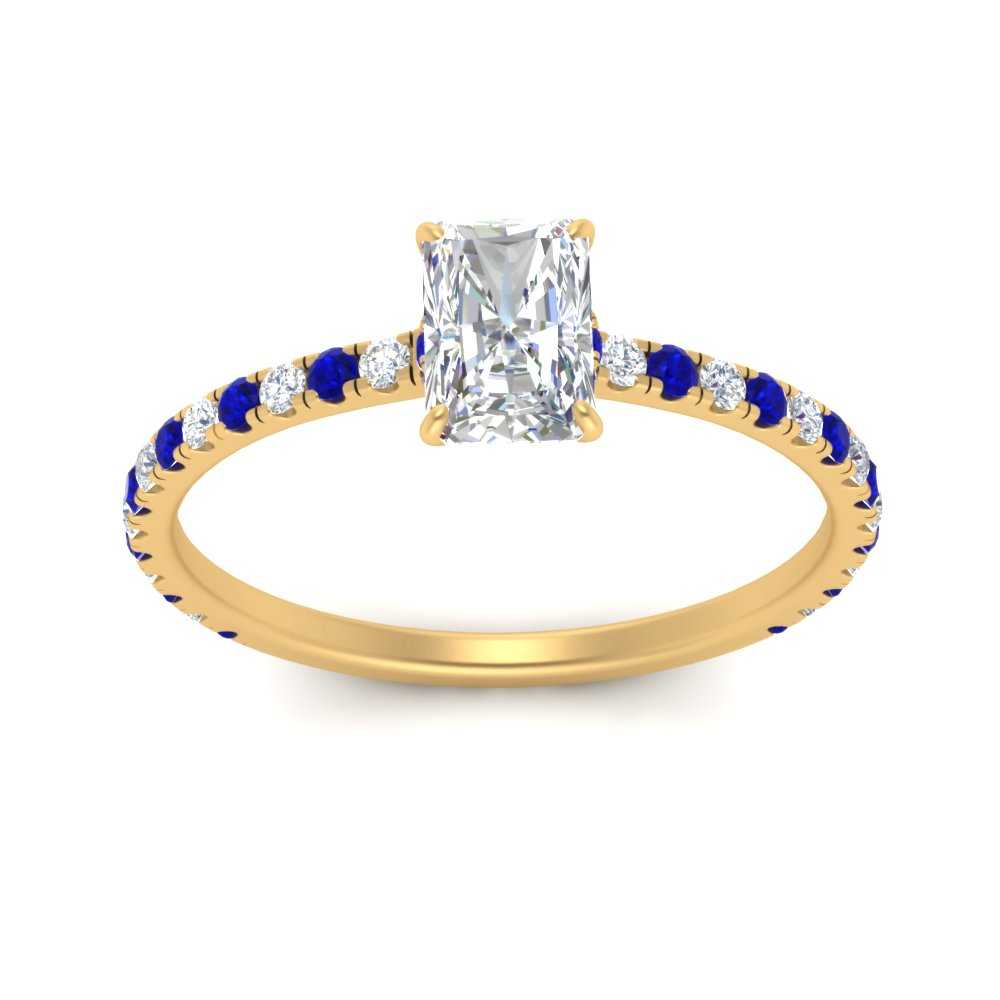 three-fourth-under-halo-radiant-cut-diamond-engagement-ring-with-sapphire-in-FD9168RARGSABLANGLE3-NL-YG
