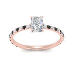 Load image into Gallery viewer, three-fourth-under-halo-radiant-cut-engagement-ring-with-black-diamond-in-FD9168RARGBLACKANGLE3-NL-RG
