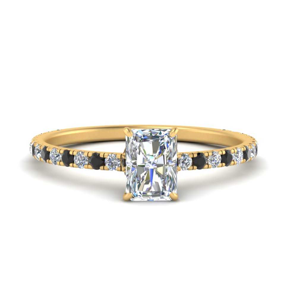 three-fourth-under-halo-radiant-cut-engagement-ring-with-black-diamond-in-FD9168RARGBLACKANGLE3-NL-YG