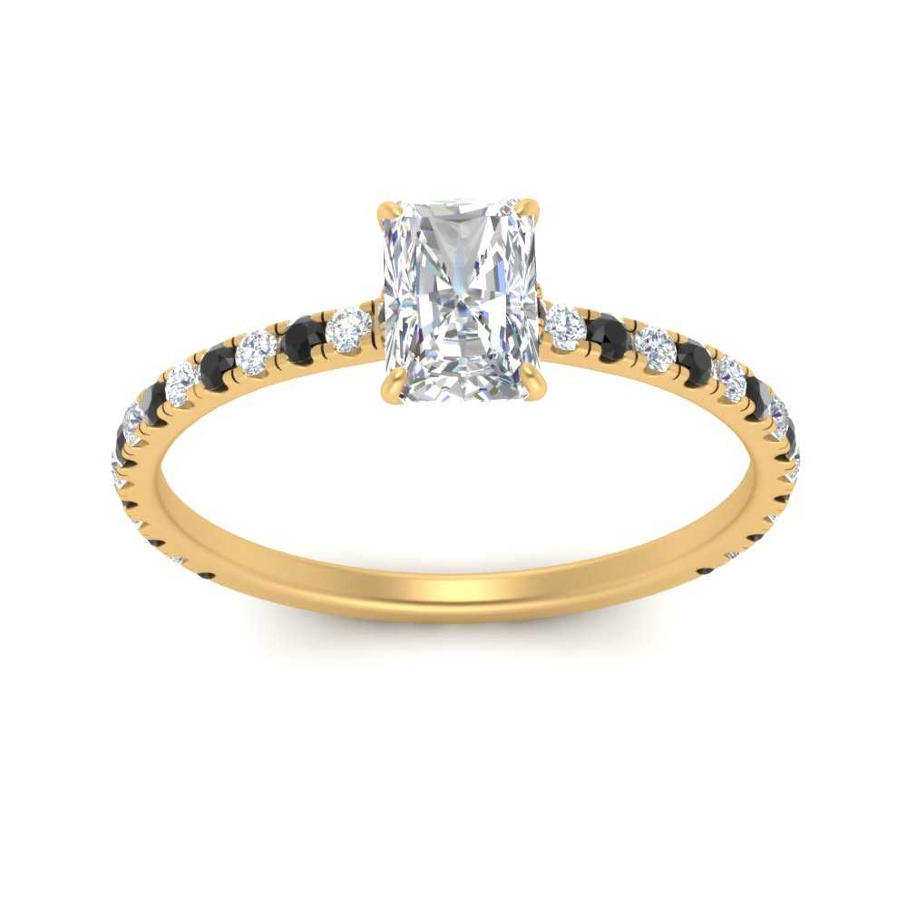 three-fourth-under-halo-radiant-cut-engagement-ring-with-black-diamond-in-FD9168RARGBLACKANGLE3-NL-YG