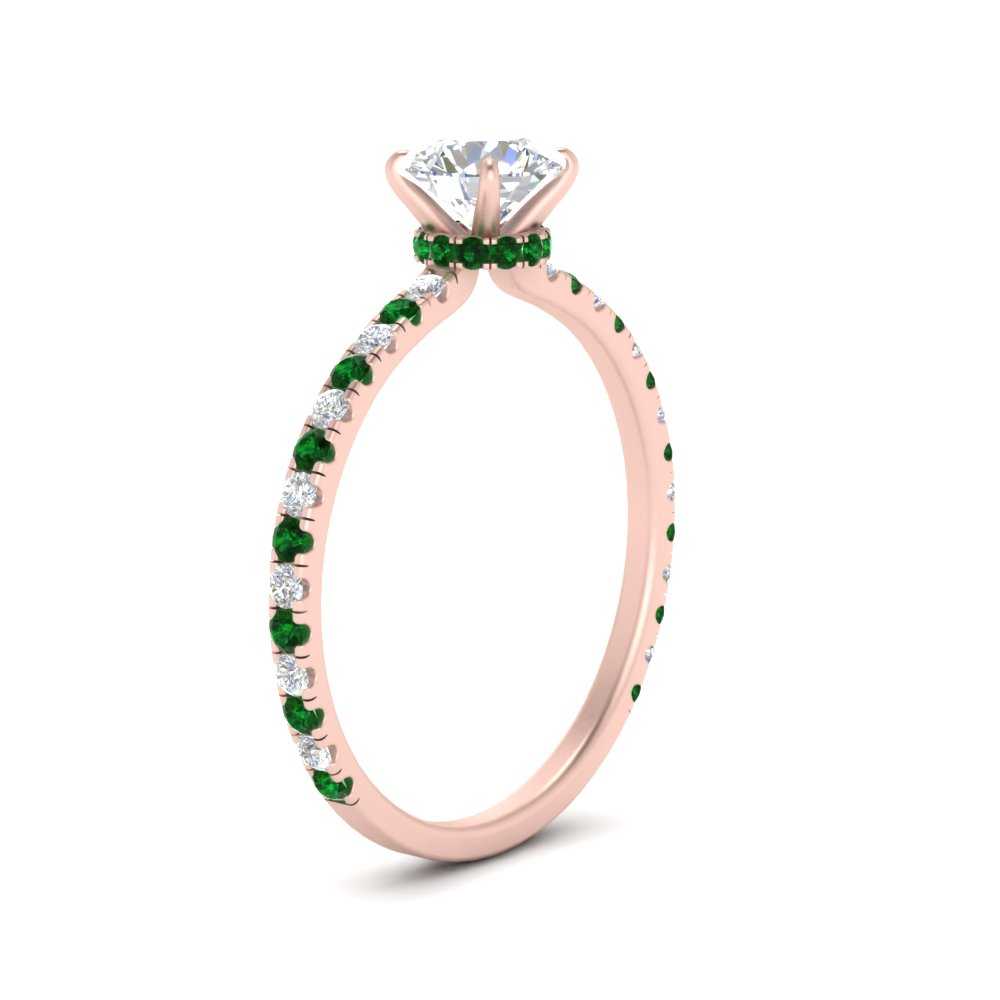 three-fourth-under-halo-round-cut-diamond-engagement-ring-with-emerald-in-FD9168RORGEMGRANGLE3-NL-RG